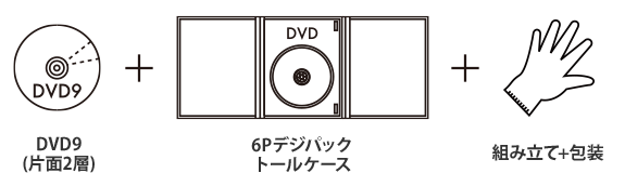 DVD9 デジトレイ（二つ折り）パック